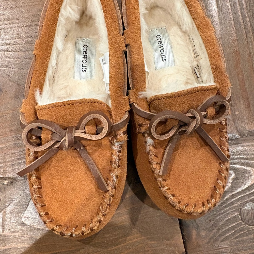 Crewcuts Brown Suede Kids Moccasins